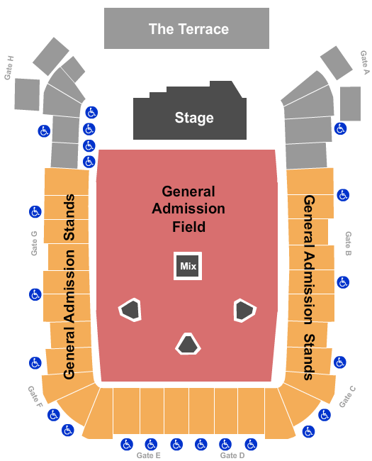 Dick's Sporting Goods Park Phish Seating Chart